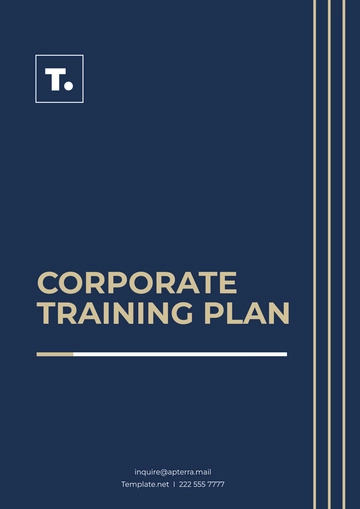 Free Corporate Training Plan Template to Edit Online