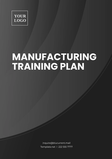 Free Manufacturing Training Plan Template to Edit Online