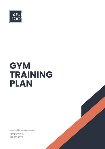 Free Gym Training Plan Template to Edit Online