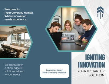 Free IT Startup Brochure Template to Edit Online