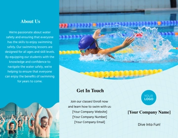 Free Swimming Lesson Brochure Template to Edit Online