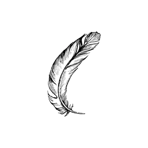 Free Feather Title Brush Element Clipart to Edit Online