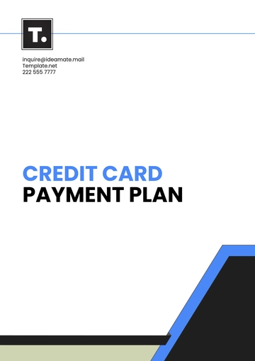 Free Credit Card Payment Plan Template to Edit Online