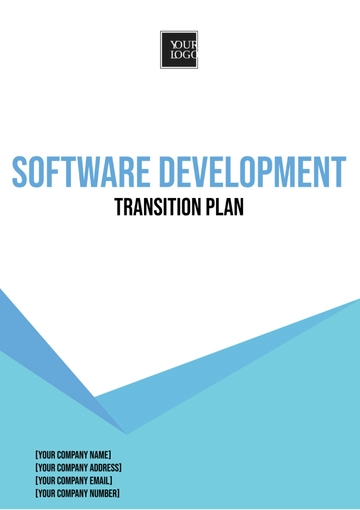 Free Software Development Transition Plan Template to Edit Online
