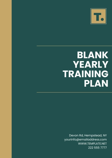 Free Blank Yearly Training Plan Template to Edit Online