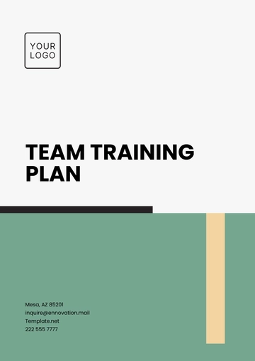 Free Team Training Plan Template to Edit Online