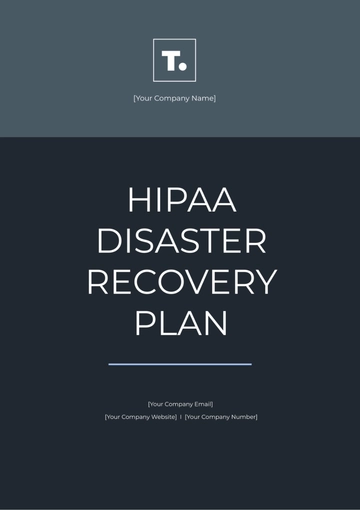 Free Hipaa Disaster Recovery Plan Template to Edit Online