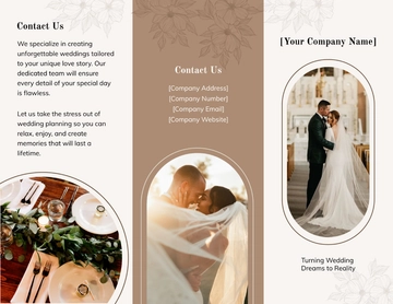 Free Wedding Organization Brochure Template to Edit Online