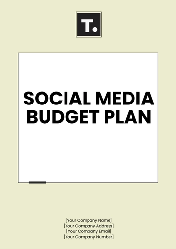 Free Social Media Budget Plan Template to Edit Online