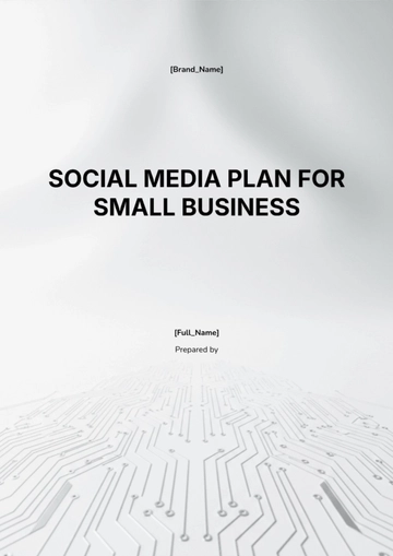Free Social Media Plan For Small Business Template to Edit Online