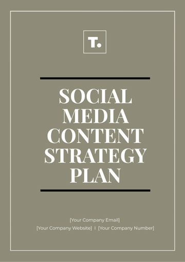 Free Social Media Content Strategy Plan Template to Edit Online
