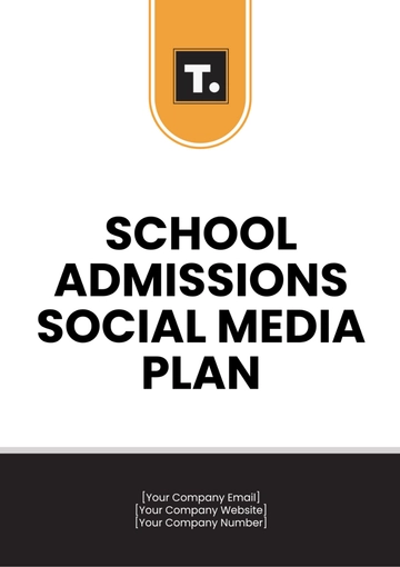 Free School Admissions Social Media Plan Template to Edit Online