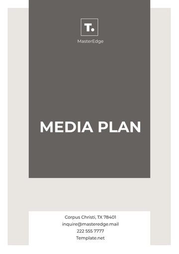 Free Media Plan Template to Edit Online