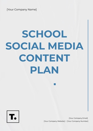Free School Social Media Content Plan Template to Edit Online