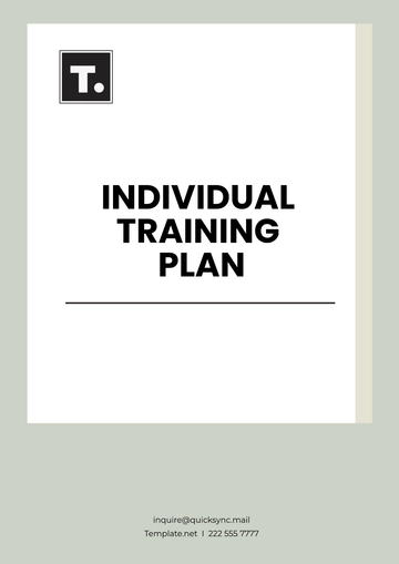 Free Individual Training Plan Template to Edit Online