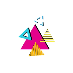 Free Memphis Triangle Decorative Element Clipart to Edit Online