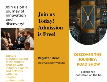Free Road Show Brochure Template to Edit Online