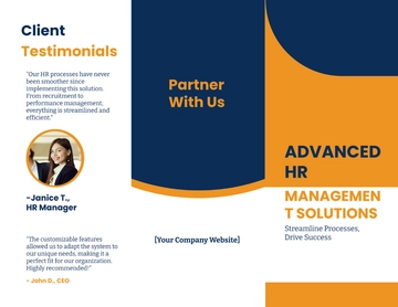 Free HR Management Brochure Template to Edit Online