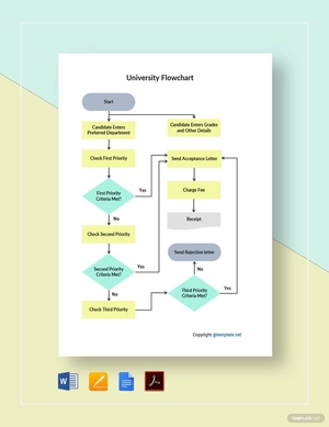Example University Flowchart Template