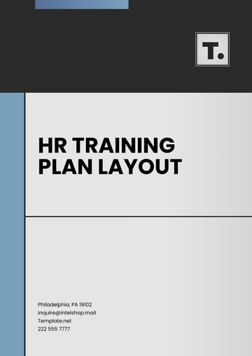 Free HR Training Plan Layout Template to Edit Online