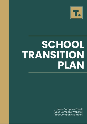 Free School Transition Plan Template to Edit Online