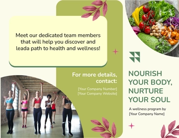 Free Health and Wellness Brochure Template to Edit Online