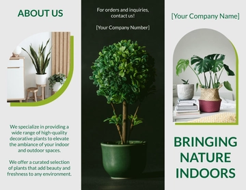 Free Decorative Plants Brochure Template to Edit Online