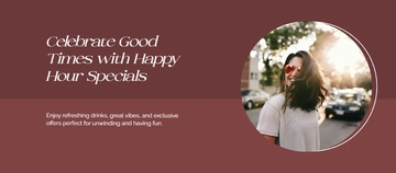 Free Happy Hour Facebook Cover Template to Edit Online