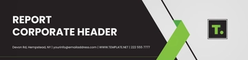 Free Report Corporate Header Template to Edit Online