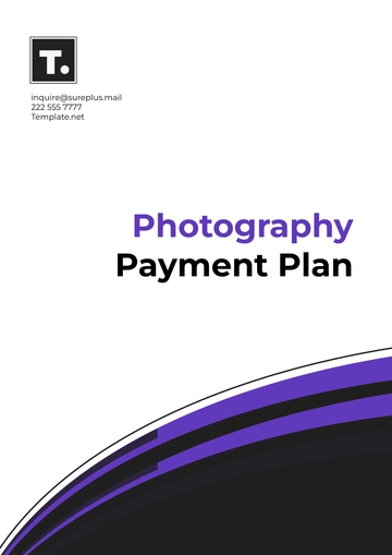 Free Photography Payment Plan Template to Edit Online