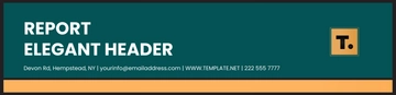 Free Report Elegant Header Template to Edit Online