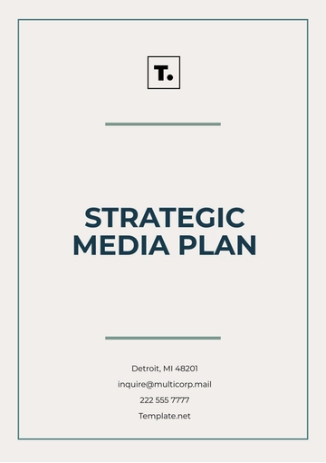 Free Strategic Media Plan Template to Edit Online