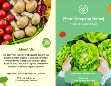 Free Organic Food Brochure Template to Edit Online
