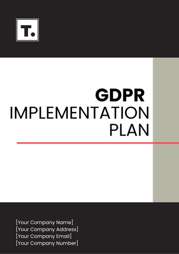 Free GDPR Implementation Plan Template to Edit Online
