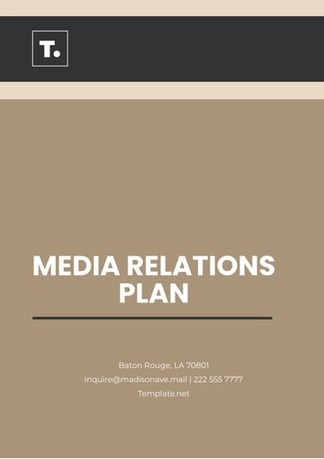 Free Media Relations Plan Template to Edit Online