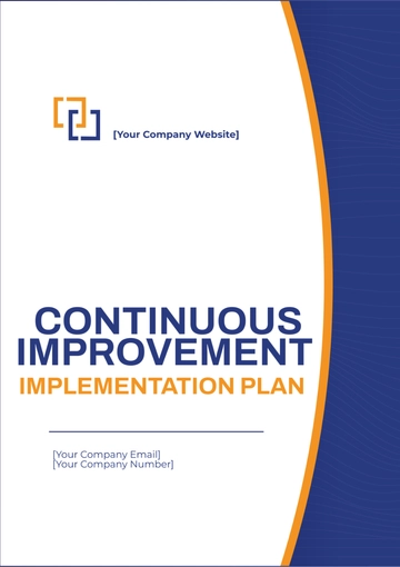 Free Continuous Improvement Implementation Plan Template to Edit Online