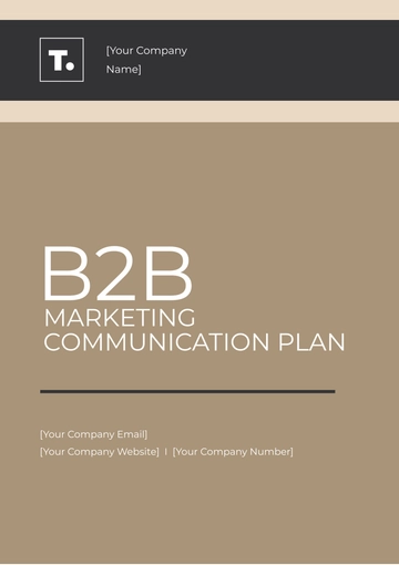 Free B2B Marketing Communication Plan Template to Edit Online