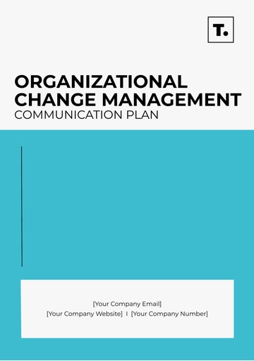 Free Organizational Change Management Communication Plan Template to Edit Online