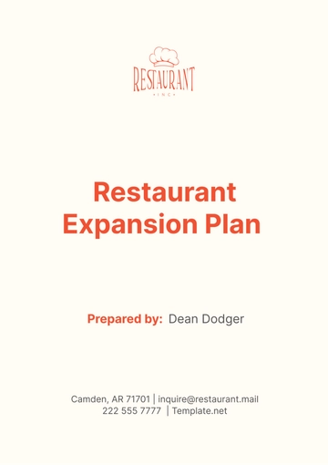 Free Restaurant Expansion Plan Template to Edit Online