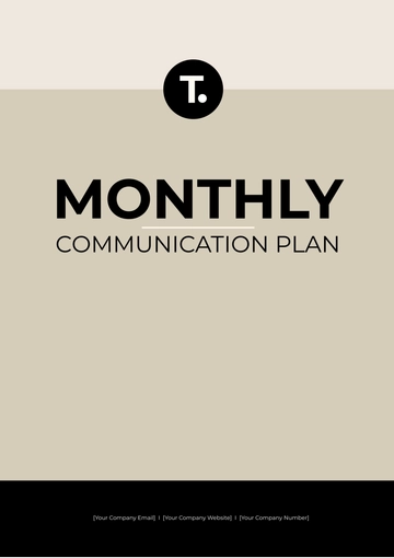 Free Monthly Communication Plan Template to Edit Online