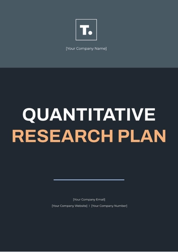 Free Quantitative Research Plan Template to Edit Online