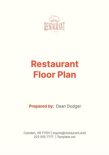 Free Restaurant Floor Plan template to Edit Online
