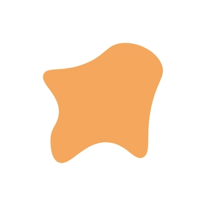 Free Orange Blob Element Clipart to Edit Online