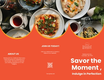 Free Restaurant Service Brochure Template to Edit Online