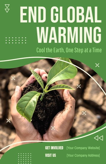 Free Global Warming Poster with Slogan Template to Edit Online