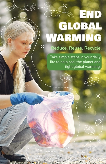 Free Global Warming Poster for School Project Template to Edit Online