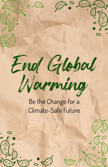 Free Global Warming Handmade Poster Template to Edit Online