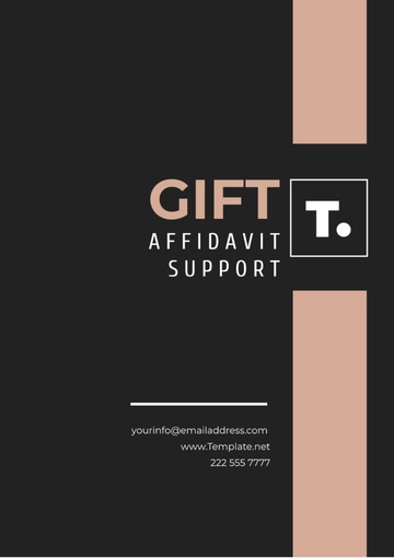 Free Gift Affidavit Support Template to Edit Online