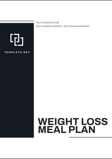 Free Weight Loss Meal Plan Template to Edit Online