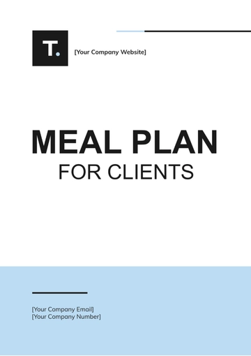 Free Meal Plan Template For Clients to Edit Online